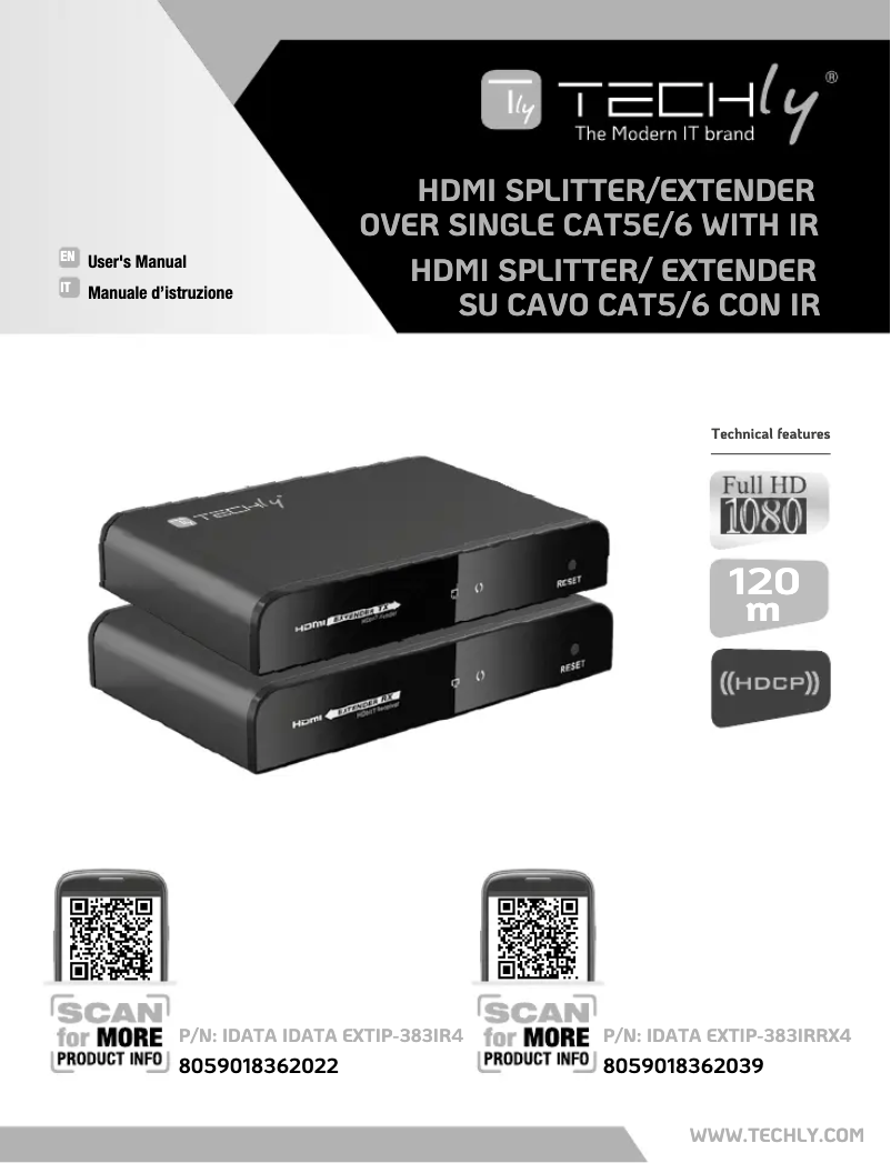 Page n°1 - Manuel utilisateur Techly IDATA EXTIP-383IRRX4