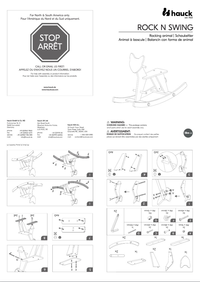 Page n°1 - Manuel utilisateur Hauck Rock N Swing