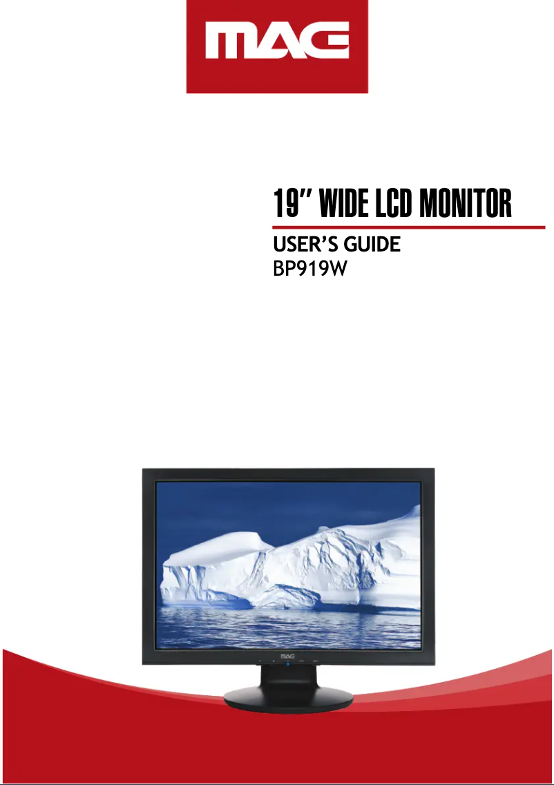 Page 1 de la notice Manuel utilisateur MAG LT1919W