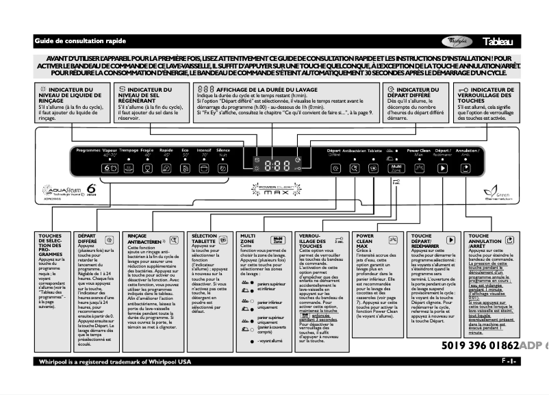 Page n°1 - Manuel utilisateur Whirlpool ADP 6253 GG/2
