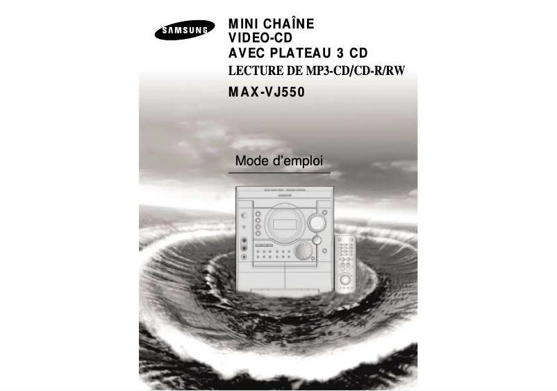Page 1 de la notice Manuel utilisateur Samsung MAX-VJ550