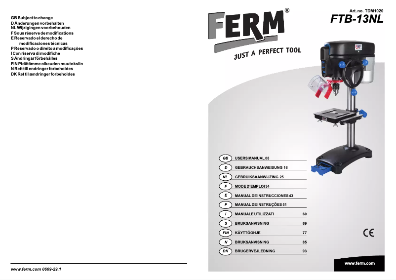 Image de la première page du manuel de l'appareil TDM1020