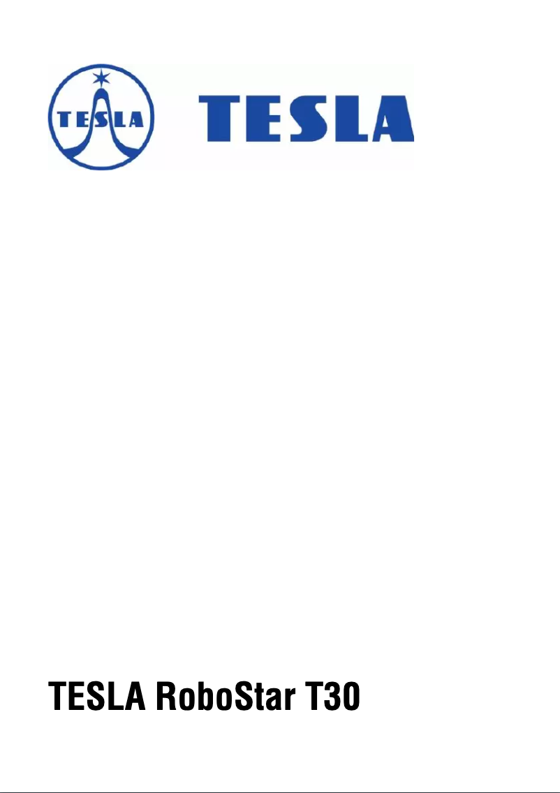 Page 1 de la notice Manuel utilisateur Tesla RoboStar T30