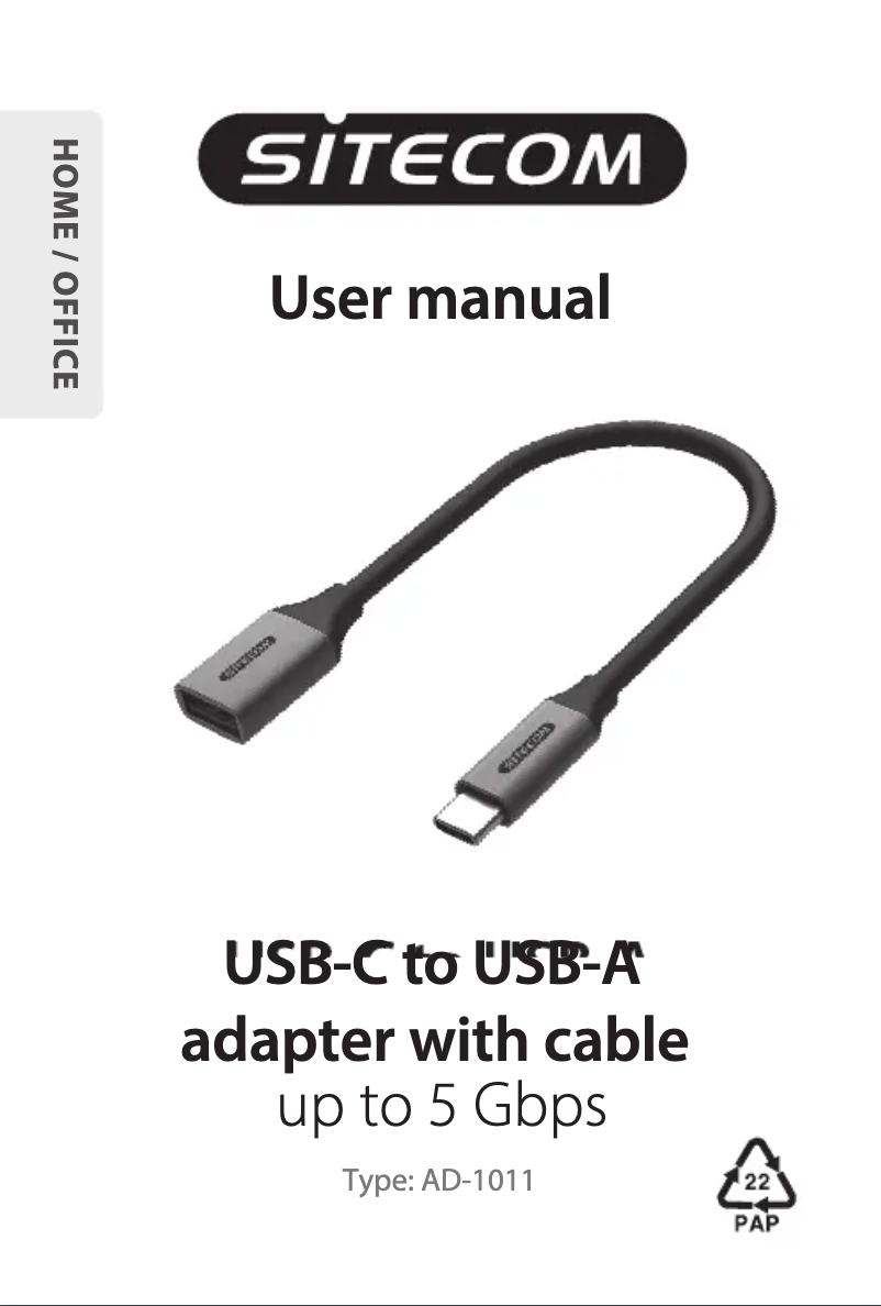 Page n°1 - Manuel utilisateur Sitecom AD-1011