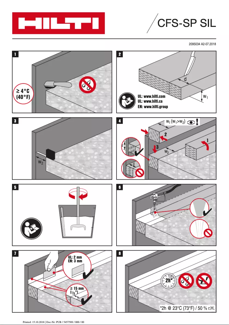Image de la première page du manuel de l'appareil CFS-SP SIL