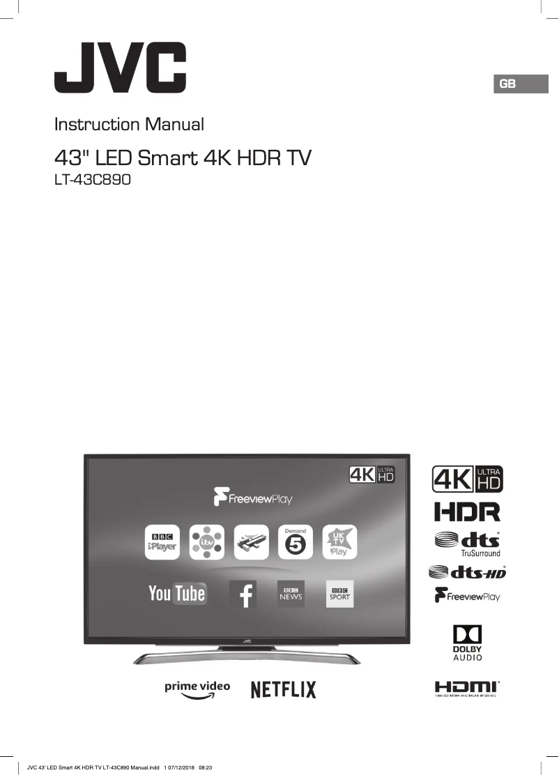 Image de la première page du manuel de l'appareil LT-43C890
