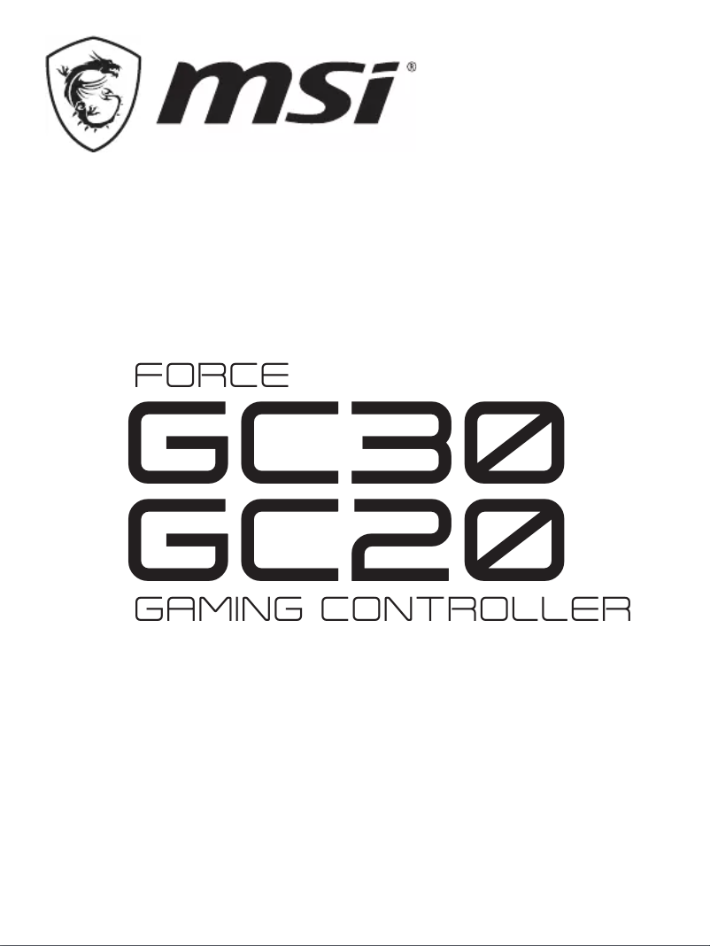 First page image of the manual for Force GC20