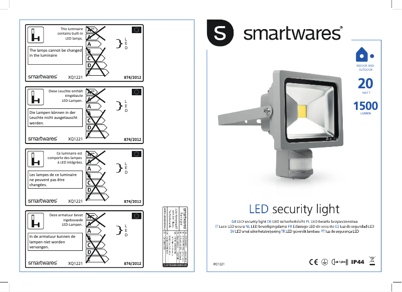 Page 1 de la notice Manuel utilisateur Smartwares 10.051.68