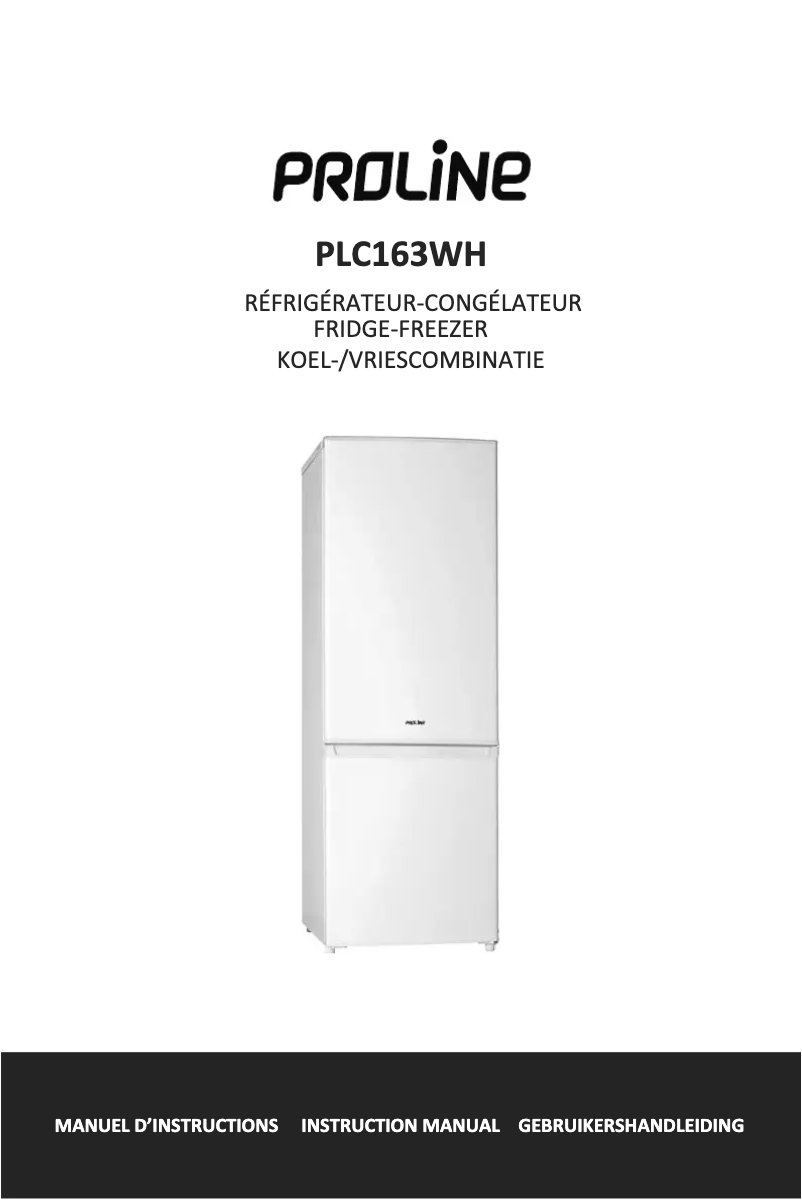 Page n°1 - Manuel utilisateur Proline PLC163WH