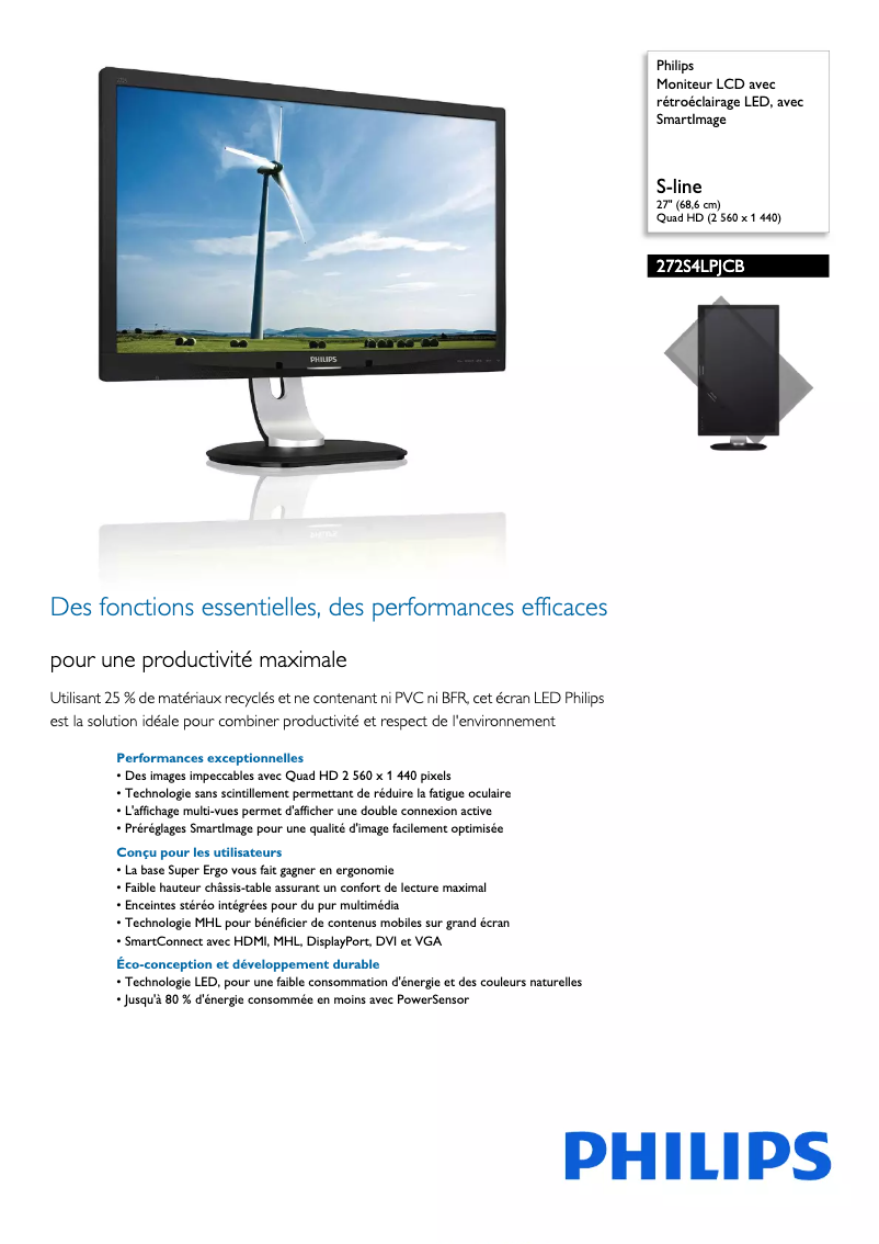 Image de la première page du manuel de l'appareil Brilliance 272S4LPJCB