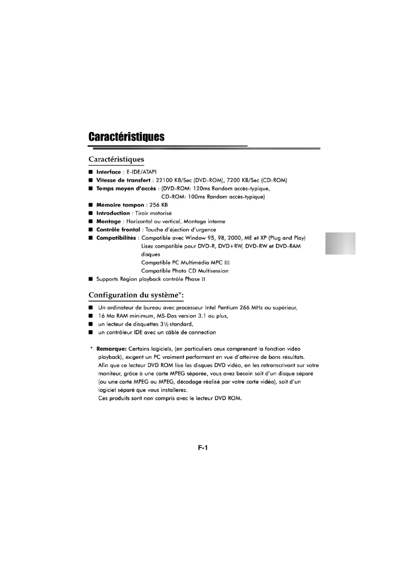 Page n°1 - Manuel utilisateur LG GDR-8161B