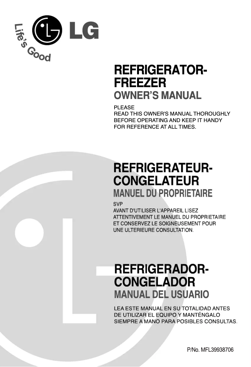 Page 1 de la notice Manuel utilisateur LG GN-B602YVC