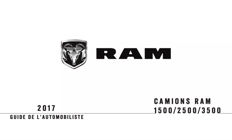 Page 1 de la notice Manuel utilisateur RAM 1500 (2017)