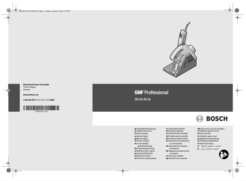 Página 1 del manual Manual de usuario Bosch GNF 20 CA Professional