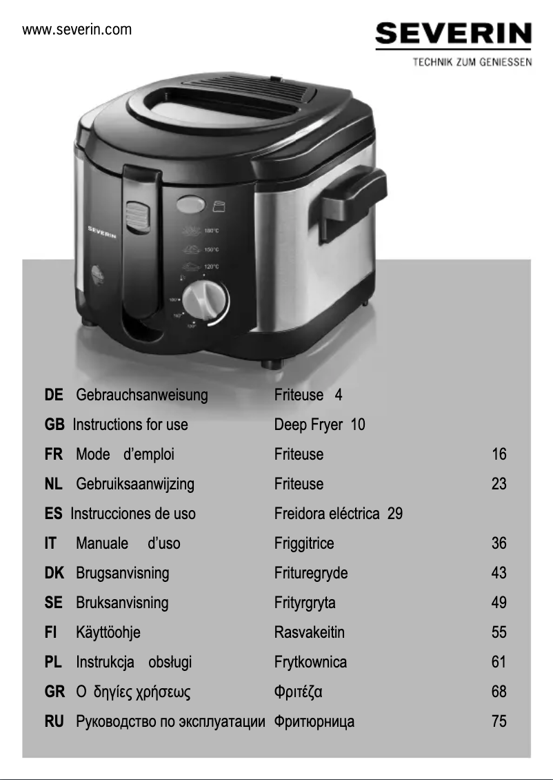 Page 1 de la notice Mode d'emploi Severin FR 2437