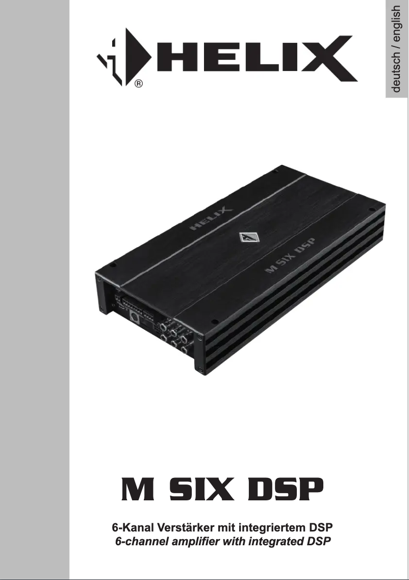 Page n°1 - Manuel utilisateur Audiotec Fischer HELIX M SIX DSP