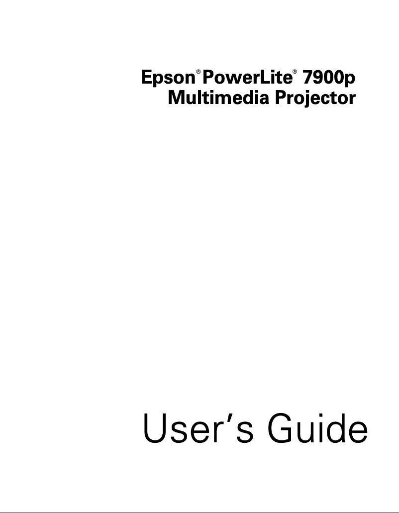Imagen de la primera página del manual del dispositivo PowerLite 7900pNL