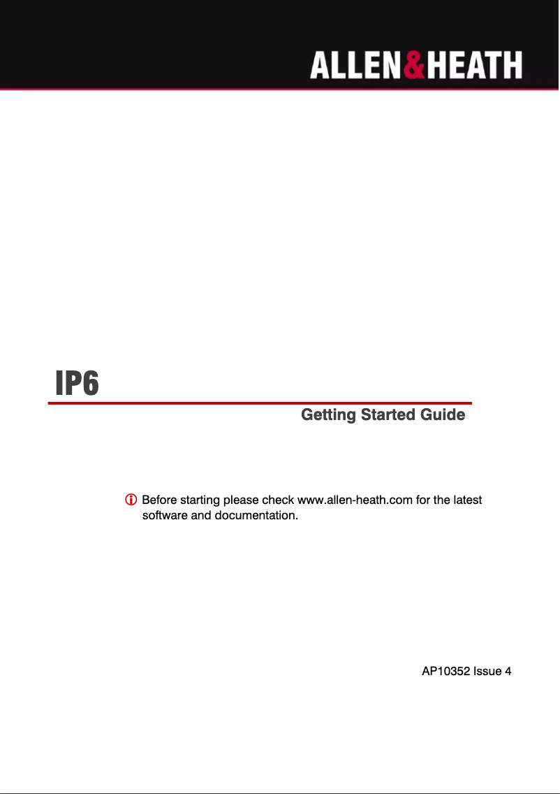 Página 1 del manual Manual de usuario Allen & Heath IP6