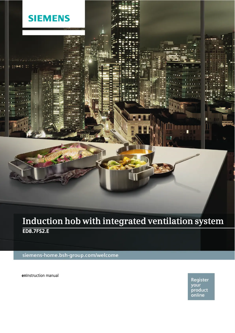 Page 1 de la notice Manuel d'utilisation et d'entretien Siemens ED877FS21E
