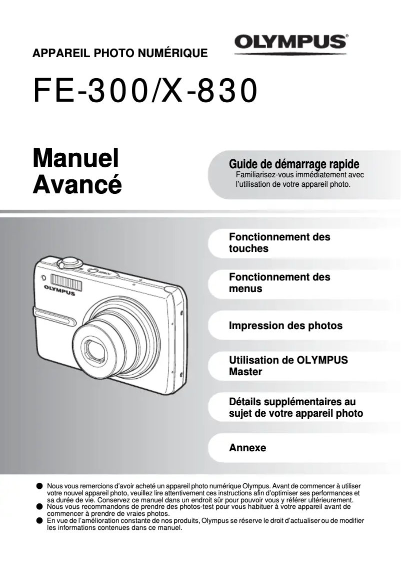 Imagen de la primera página del manual del dispositivo FE-300