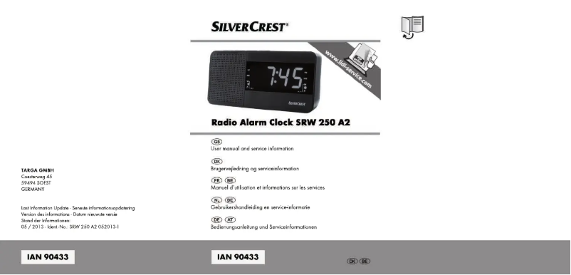 Page n°1 - Manuel utilisateur SilverCrest SRW 250 A2