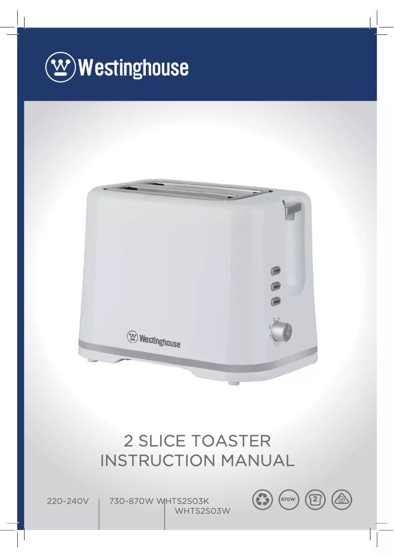 Page 1 de la notice Manuel utilisateur Westinghouse WHTS2S03K