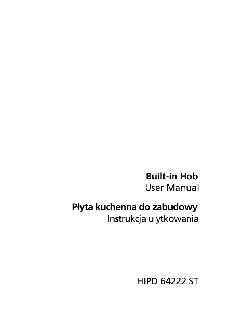 Image de la première page du manuel de l'appareil HIPD 64222 ST