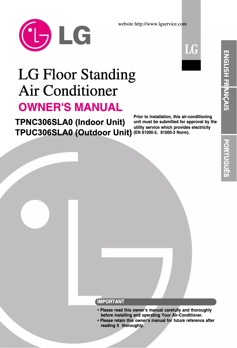 Página 1 del manual Manual de usuario LG TPNC306SLA0