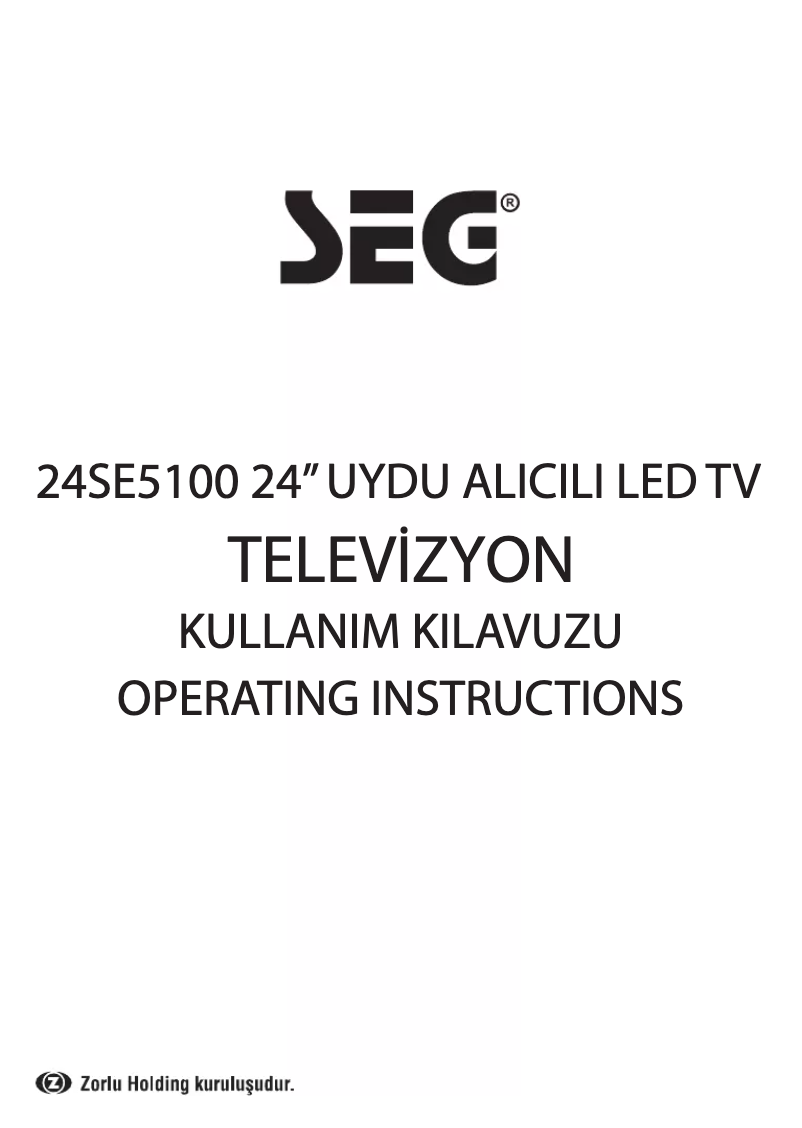 Page n°1 - Manuel utilisateur SEG 24SE5100