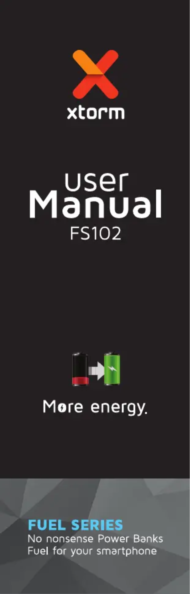 Page 1 de la notice Manuel utilisateur Xtorm FS102