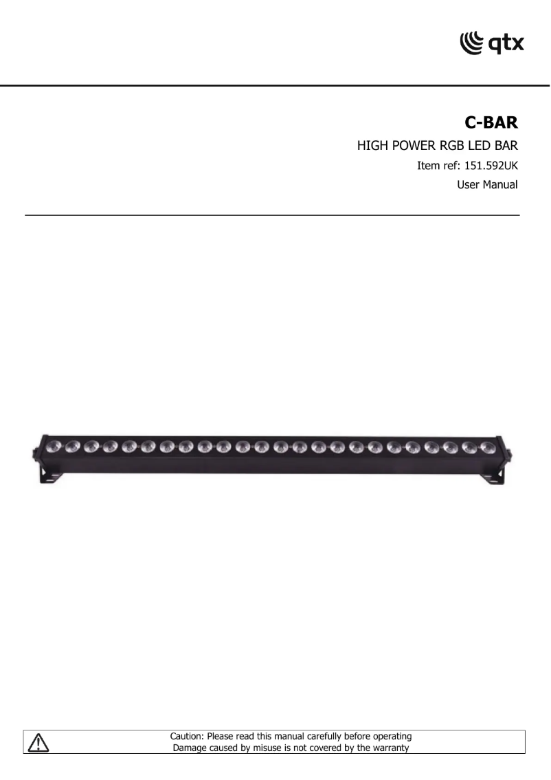 Page 1 de la notice Manuel utilisateur Qtx C-BAR