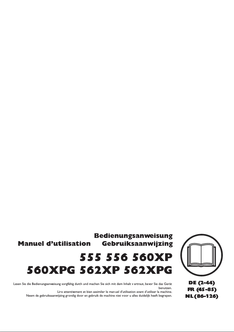 Page 1 de la notice Manuel utilisateur Husqvarna 555