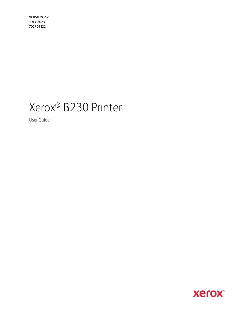 Image de la première page du manuel de l'appareil B230