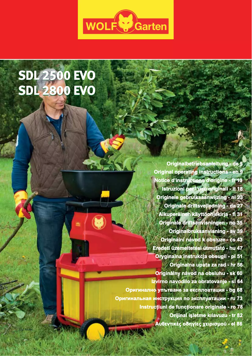 Image de la première page du manuel de l'appareil SDL 2500 EVO