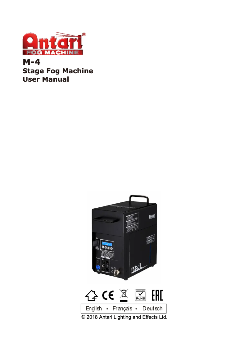 Page 1 de la notice Manuel utilisateur Antari M-4