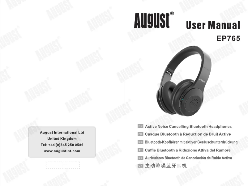 Page n°1 - Manuel utilisateur August EP765