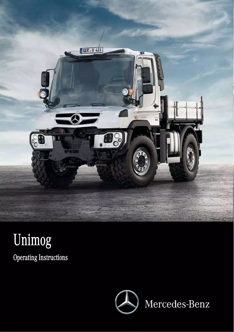 Image de la première page du manuel de l'appareil Unimog (2016)