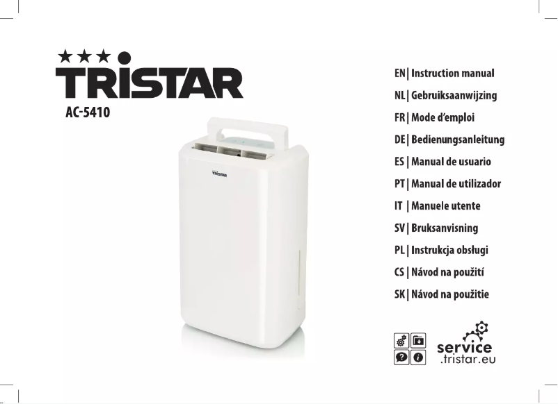 Image de la première page du manuel de l'appareil AC-5410BS