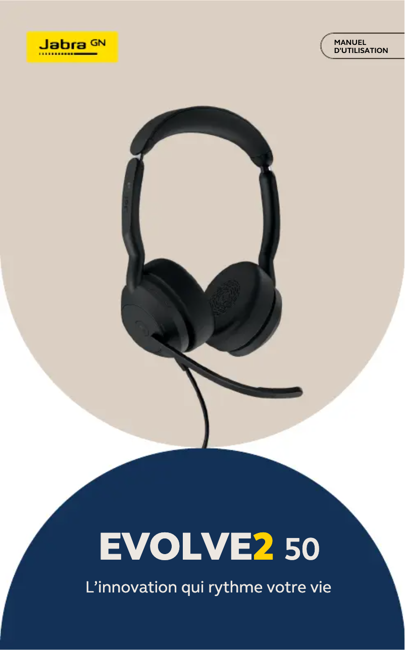 Page 1 de la notice Manuel utilisateur Jabra Evolve2 50