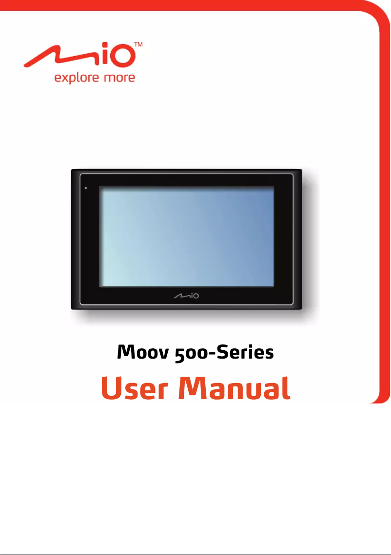 Page n°1 - Manuel utilisateur Mio Moov 500
