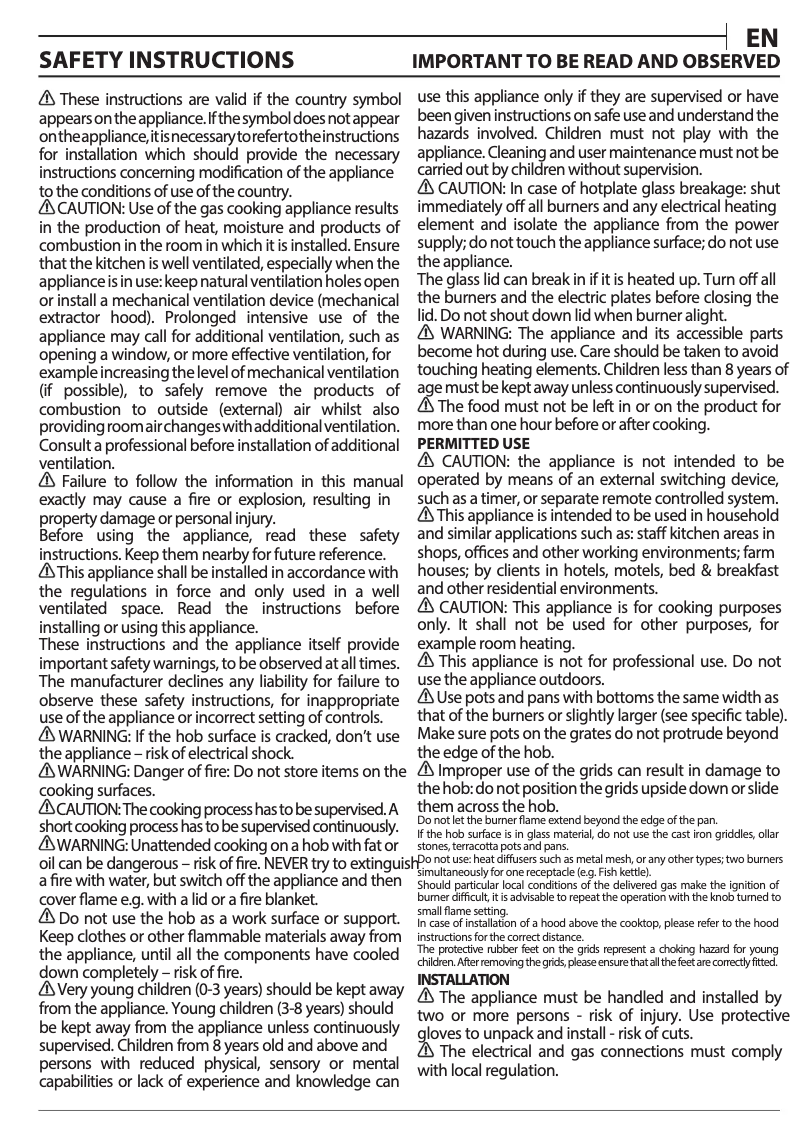 Página 1 del manual Manual de usuario Whirlpool GMAL 6422/IXL