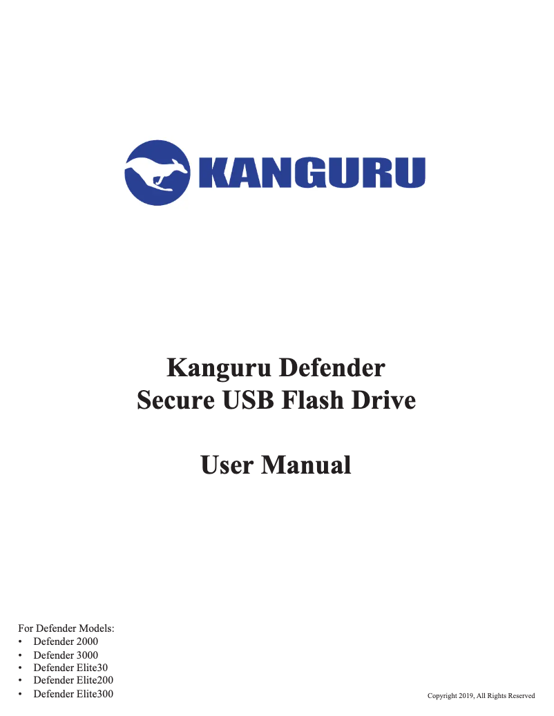 Image de la première page du manuel de l'appareil Defender Elite 300