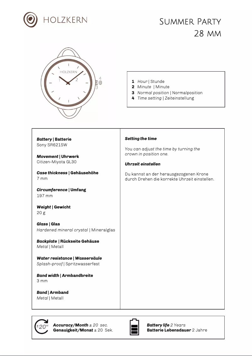 Page n°1 - Manuel utilisateur Holzkern Surfin