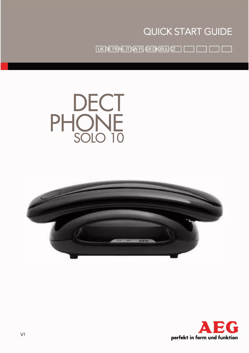 Página 1 del manual Manual de usuario AEG Solo 10
