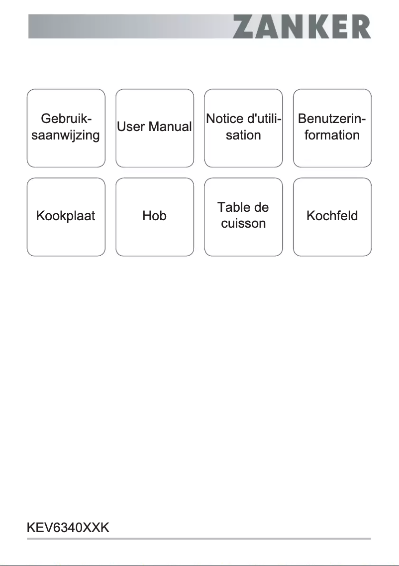 Page 1 de la notice Manuel utilisateur Zanker KEV6340XXK