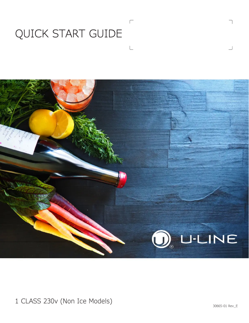 Page n°1 - Manuel utilisateur U-Line HWC024