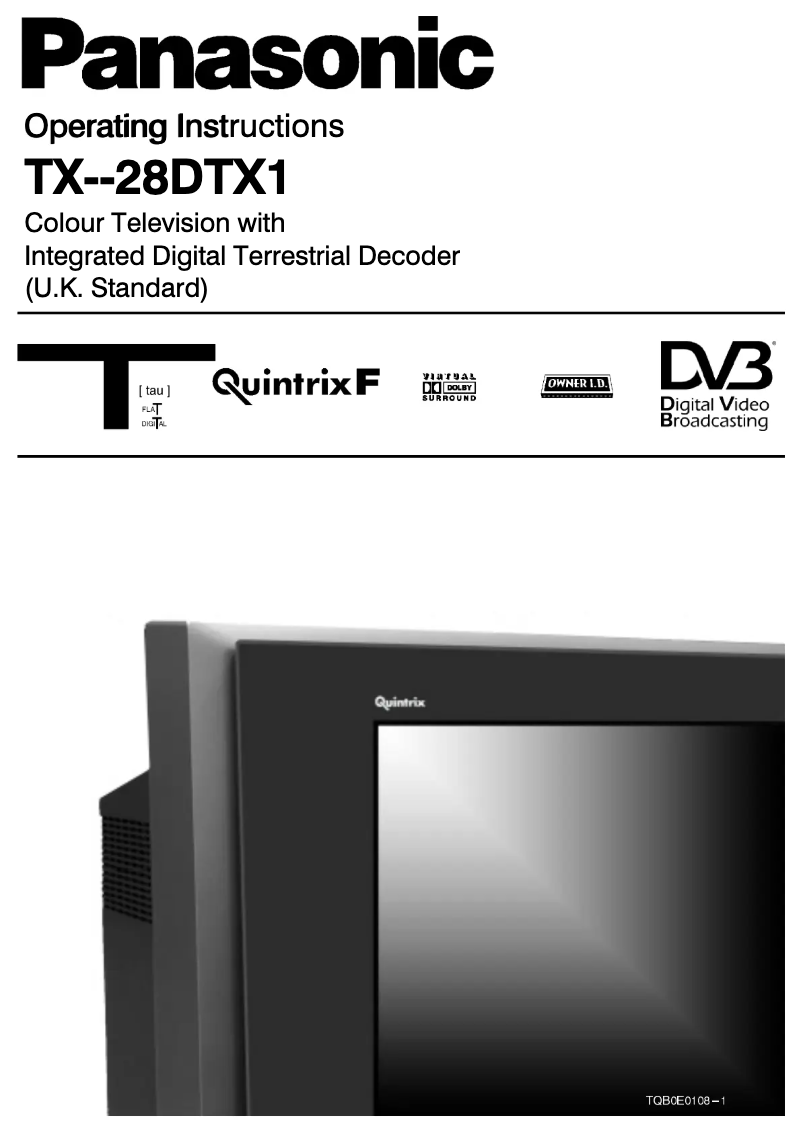 Imagen de la primera página del manual del dispositivo TX-28DTX1