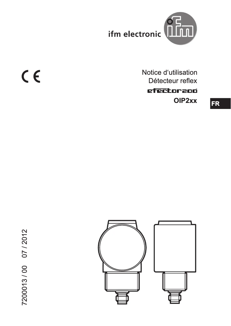 Page 1 de la notice Manuel utilisateur IFM OIP282