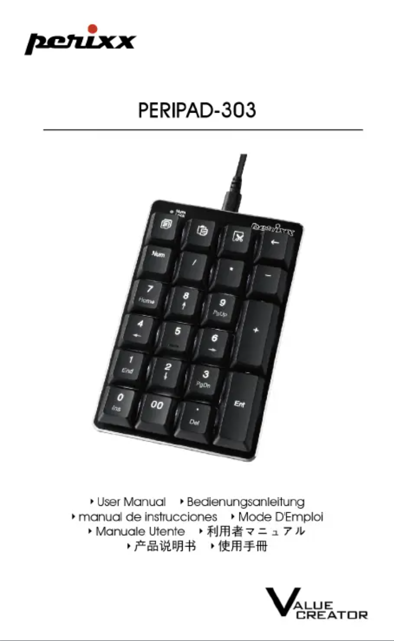 Image de la première page du manuel de l'appareil Peripad-303