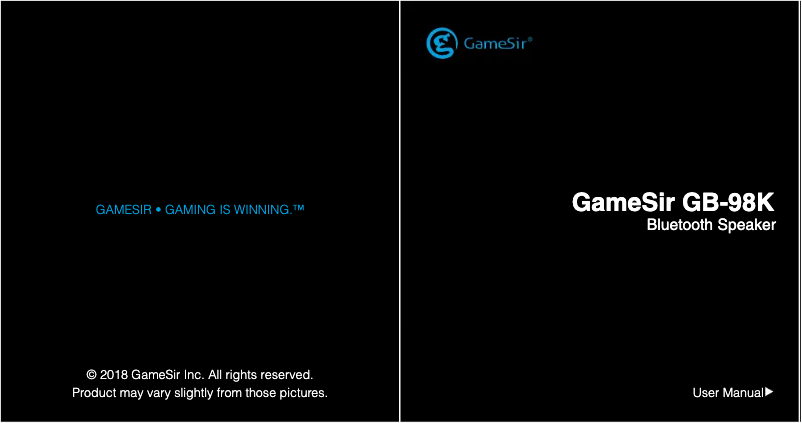 Page 1 de la notice Manuel utilisateur Gamesir GB98K